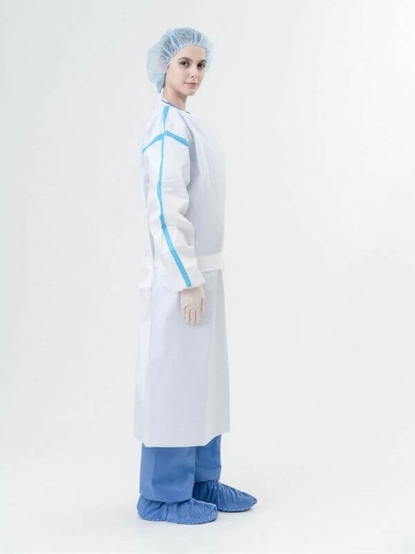 Medtecs CoverU Disposable Isolation Gown (IL-4063WKTP/ White/ With